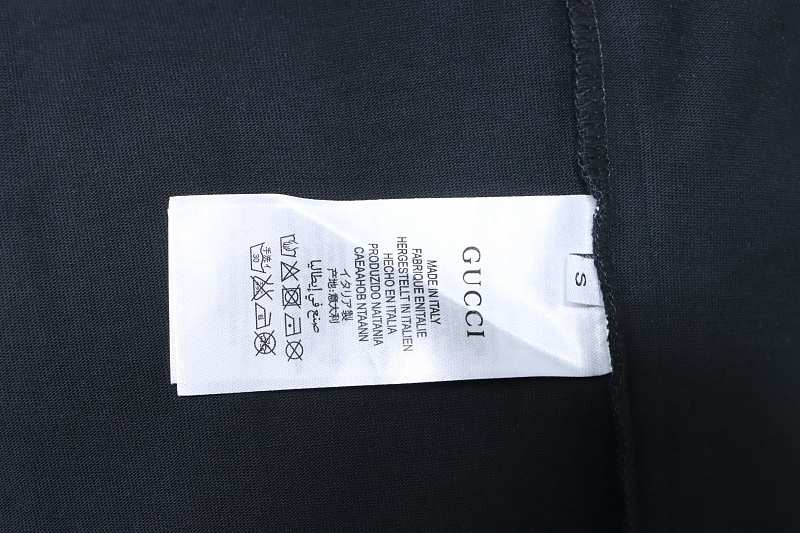 GUCCI Ink Brush Graffiti Letter Short Sleeve T-Shirt Style 2