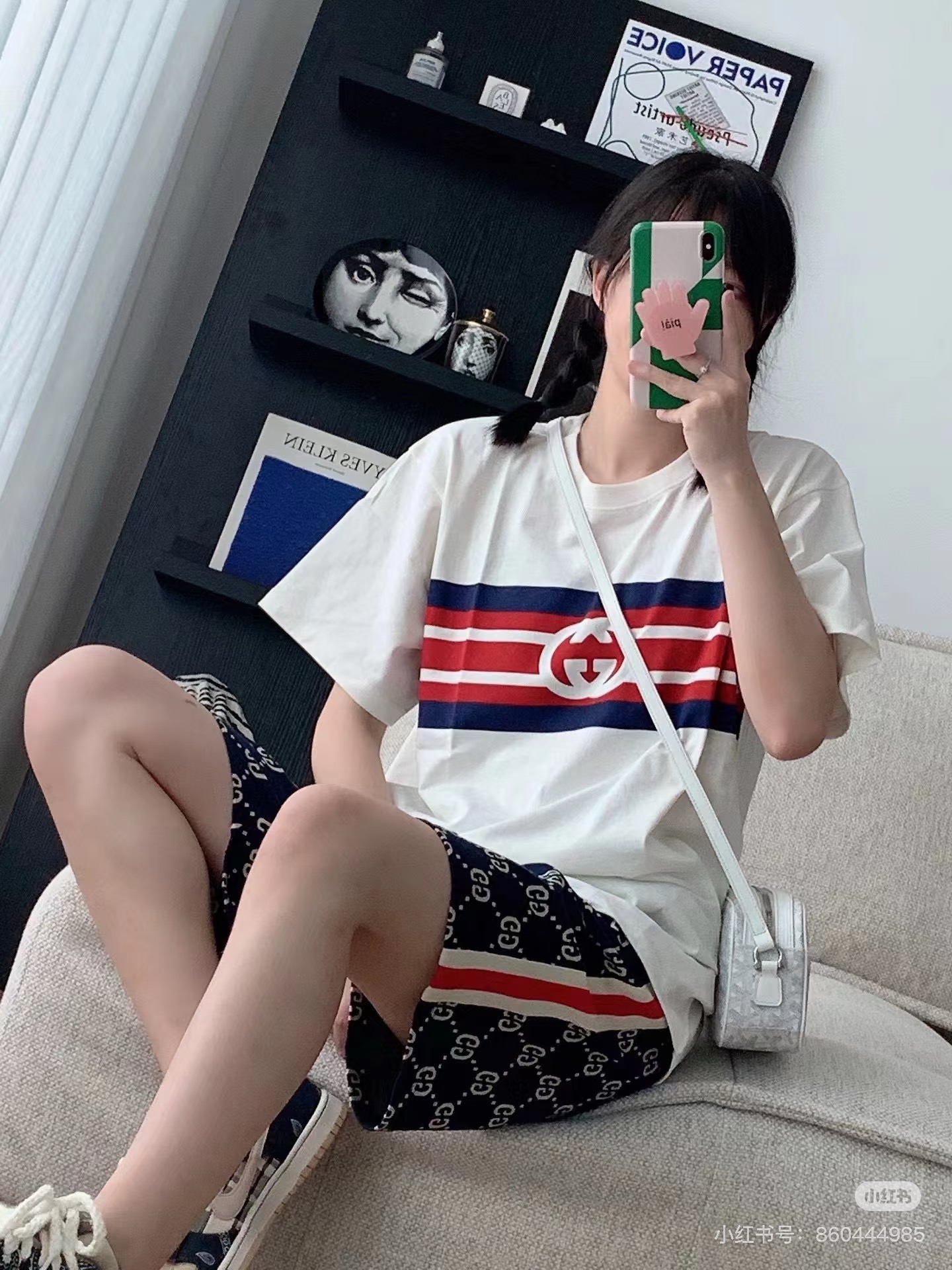 GUCCI Interlocking Print Short Sleeve T-Shirt