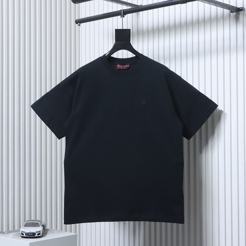 GUCCI Interlocking Small Logo Small Interlocking Logo Embroidery Short Sleeve T-Shirt Style 1