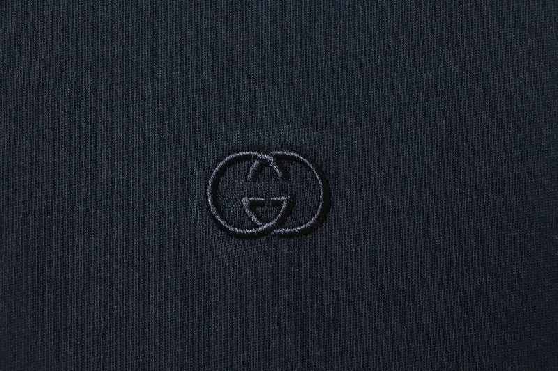GUCCI Interlocking Small Logo Small Interlocking Logo Embroidery Short Sleeve T-Shirt Style 1