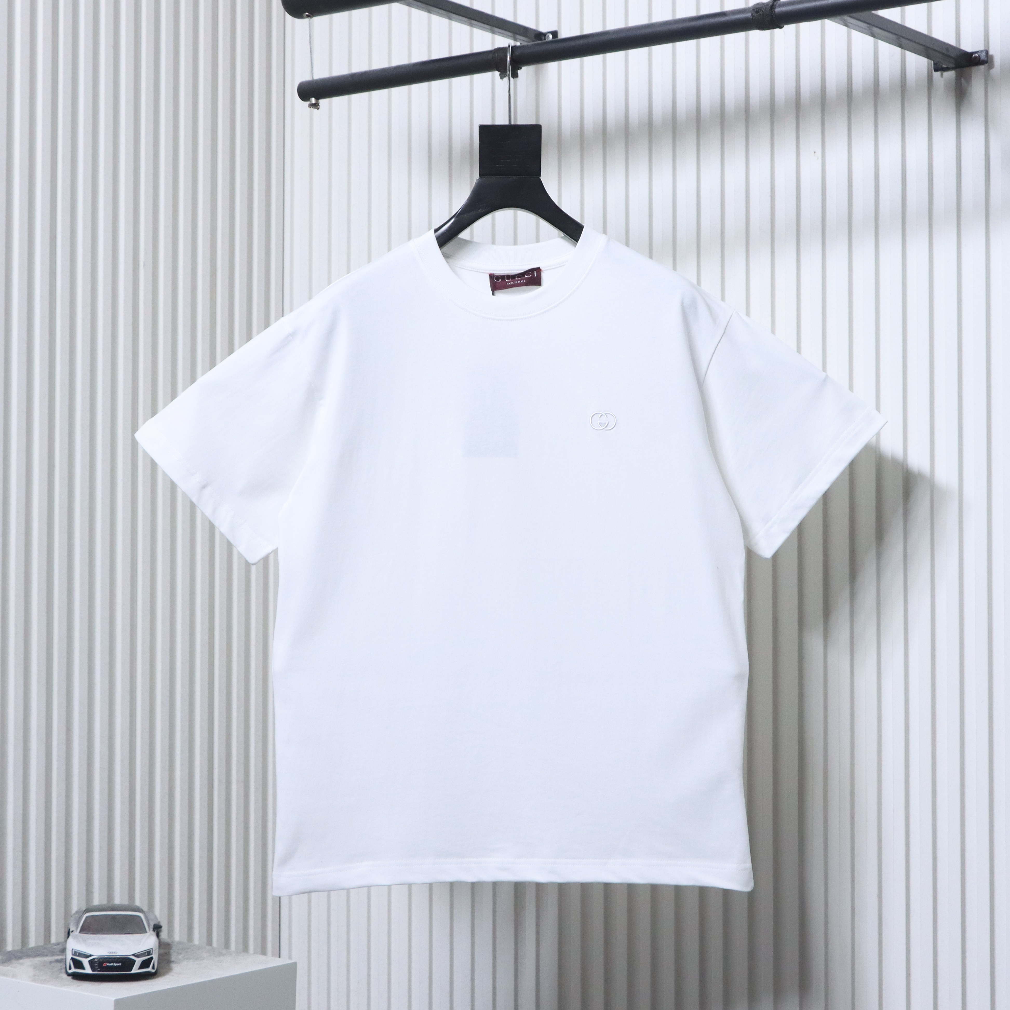 GUCCI Interlocking Small Logo Small Interlocking Logo Embroidery Short Sleeve T-Shirt Style 2