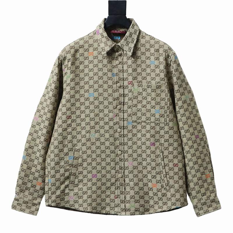 GUCCI Jacquard Embroidery Allover Print Jacket