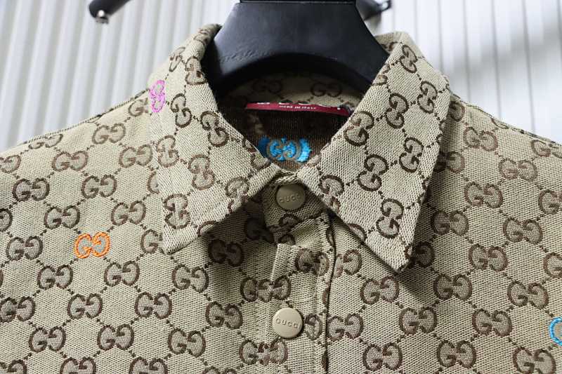 GUCCI Jacquard Embroidery Allover Print Jacket
