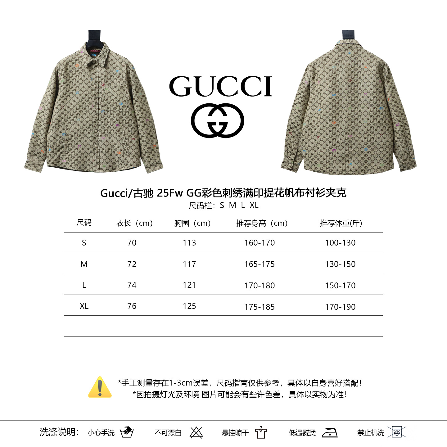 GUCCI Jacquard Embroidery Allover Print Jacket