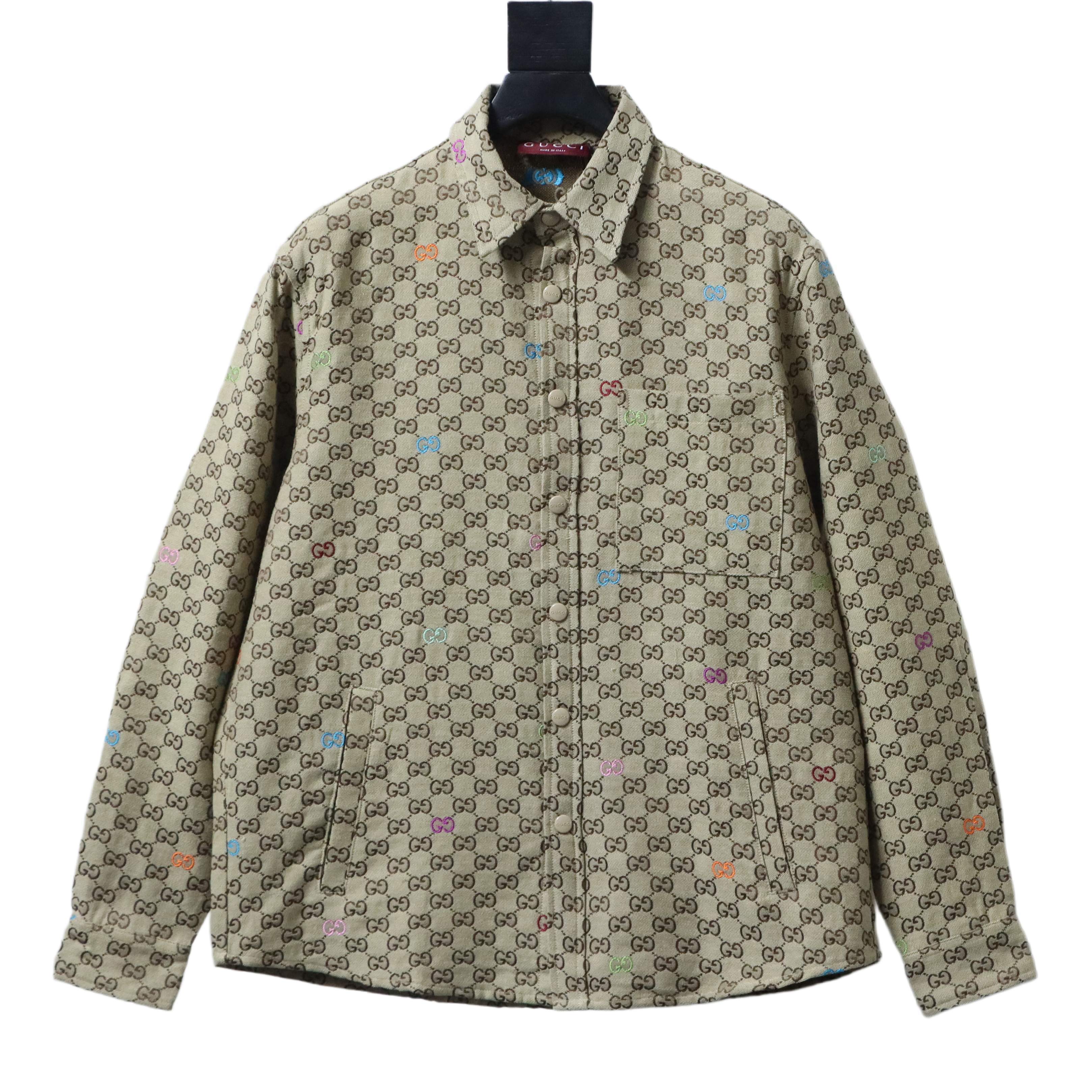 GUCCI Jacquard Embroidery Allover Print Jacket
