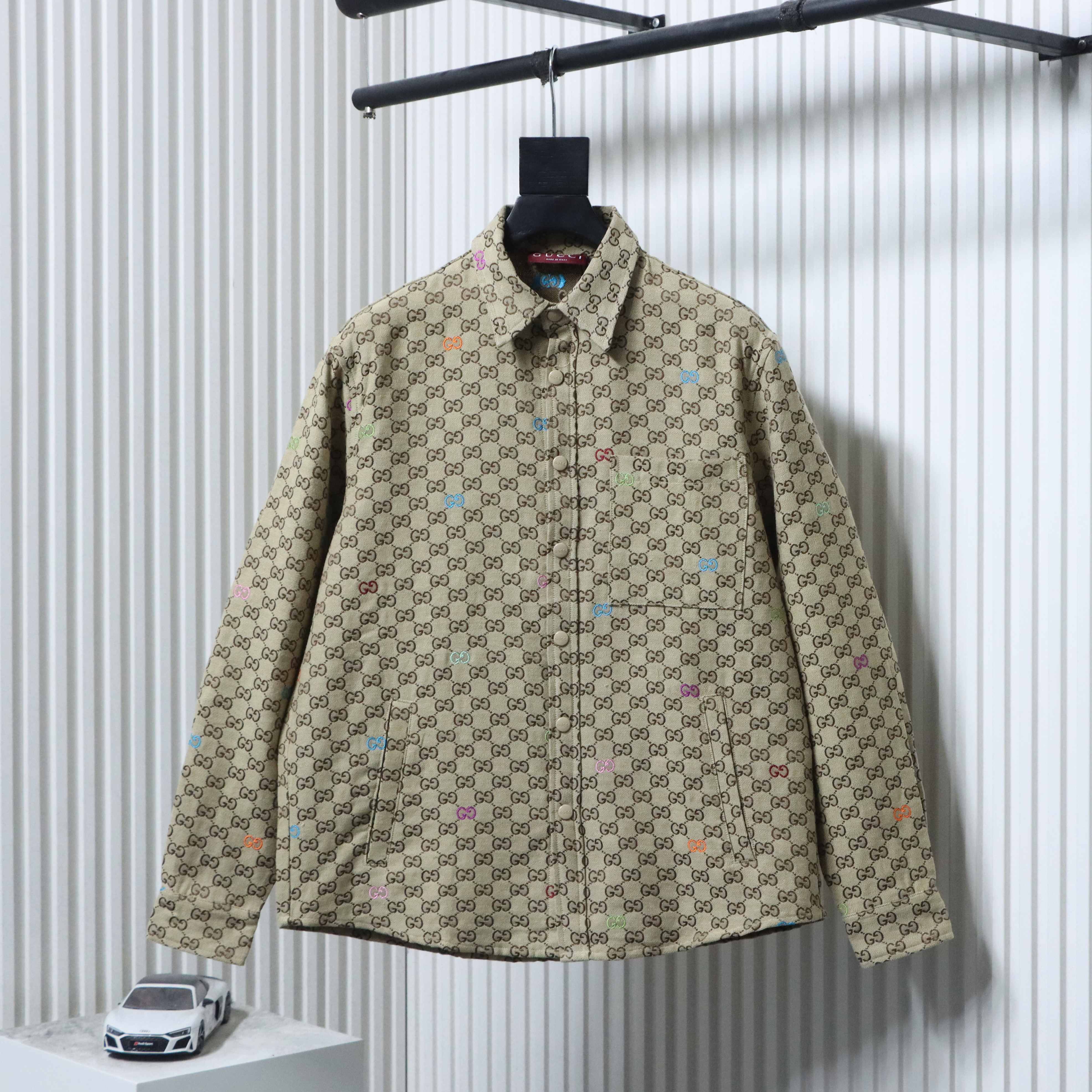 GUCCI Jacquard Embroidery Allover Print Jacket