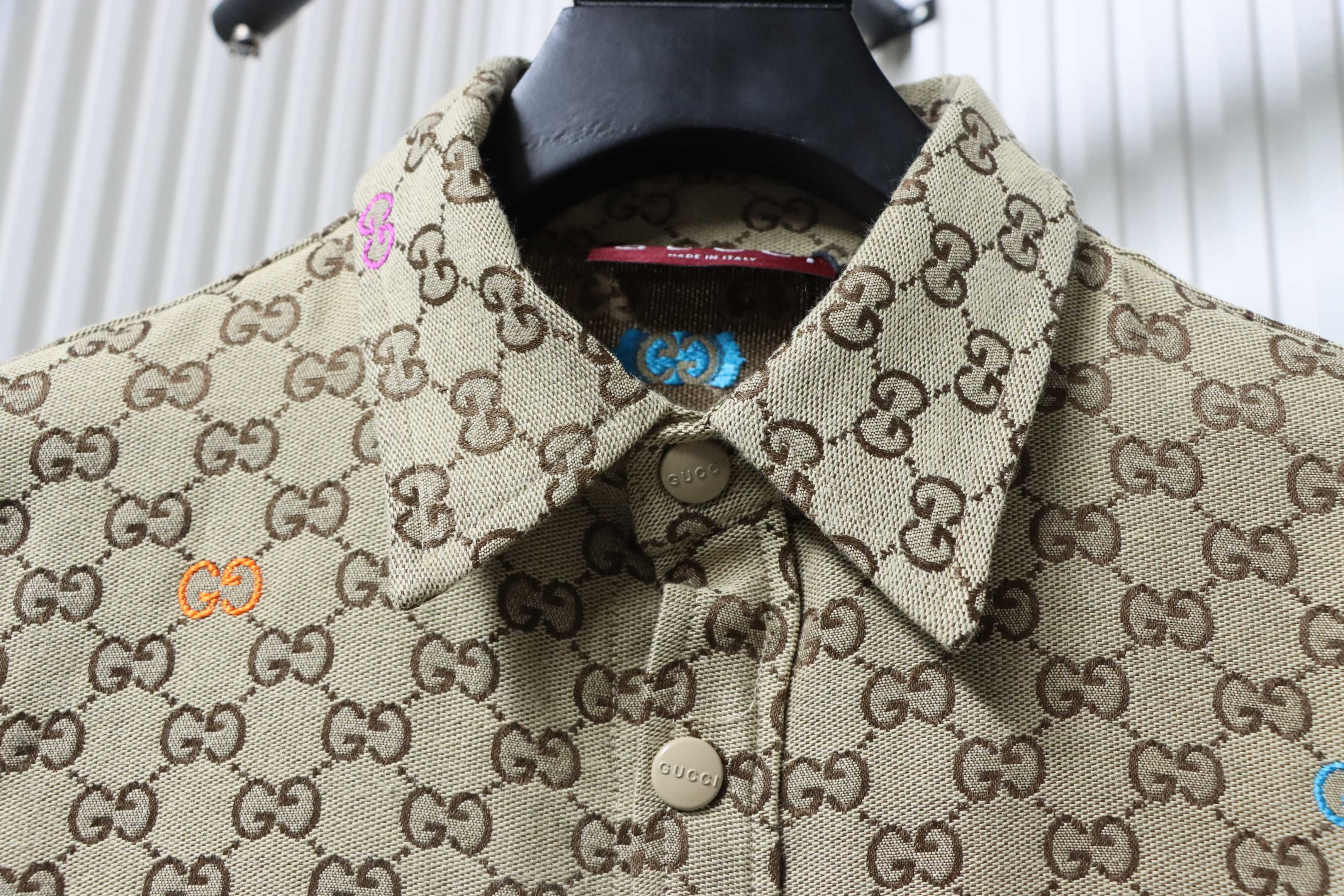 GUCCI Jacquard Embroidery Allover Print Jacket