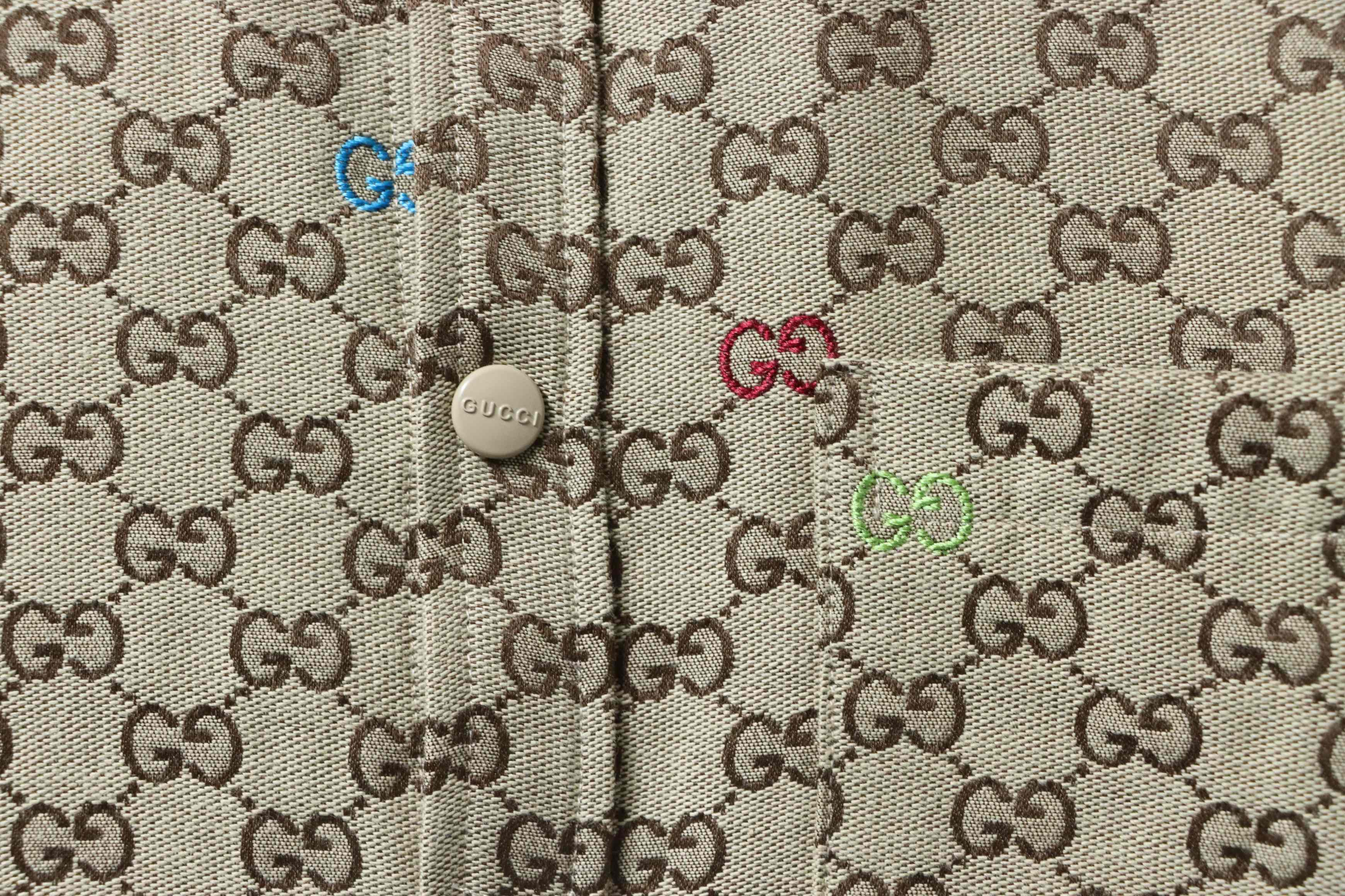GUCCI Jacquard Embroidery Allover Print Jacket