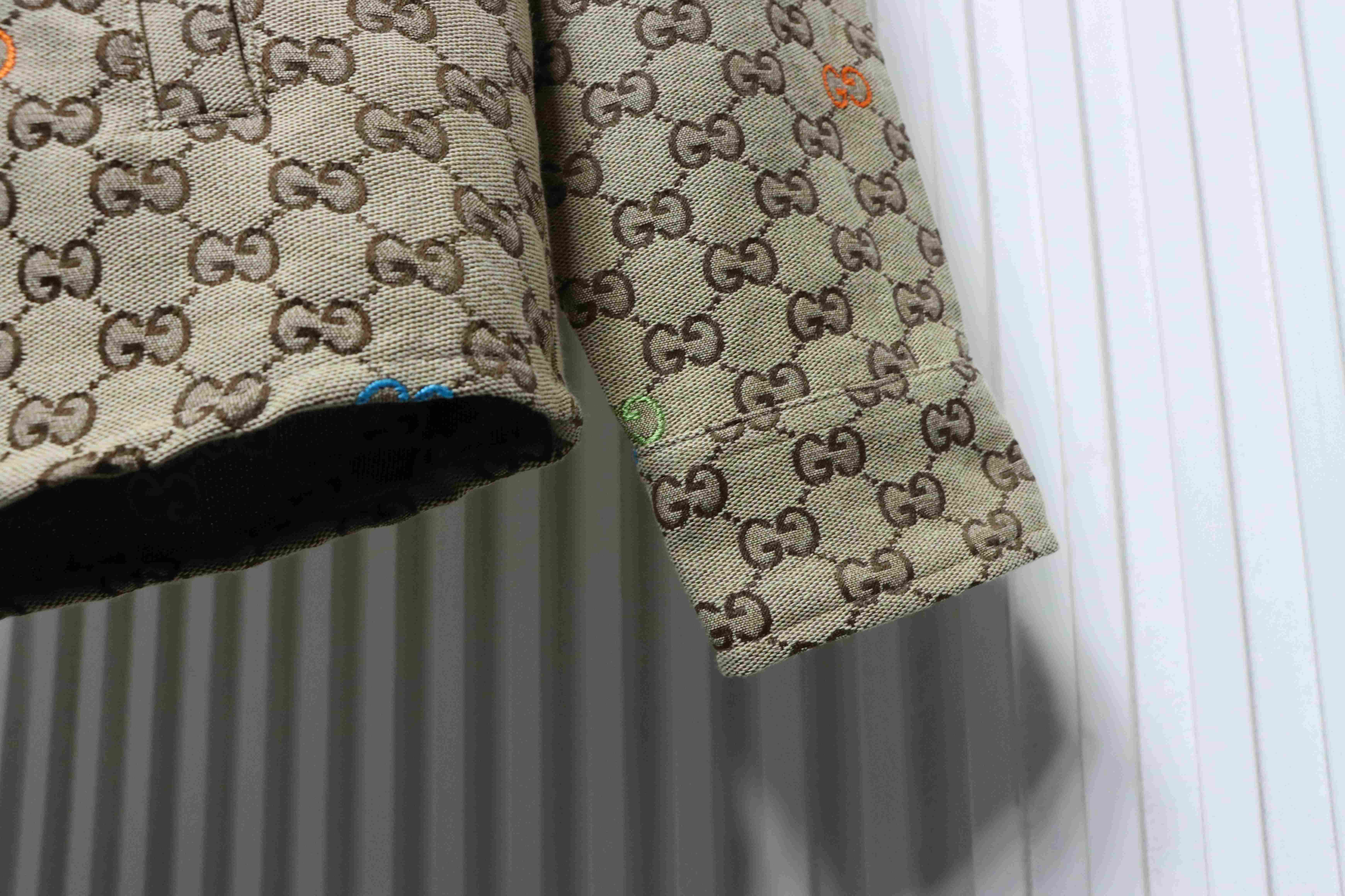 GUCCI Jacquard Embroidery Allover Print Jacket