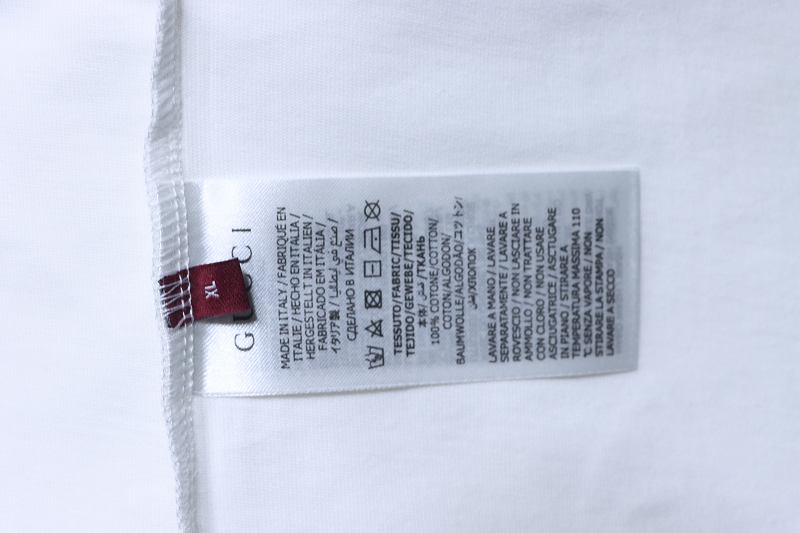 GUCCI Letter Embroidery Logo Graphic Minimal Letter Short Sleeve T-Shirt Style 1