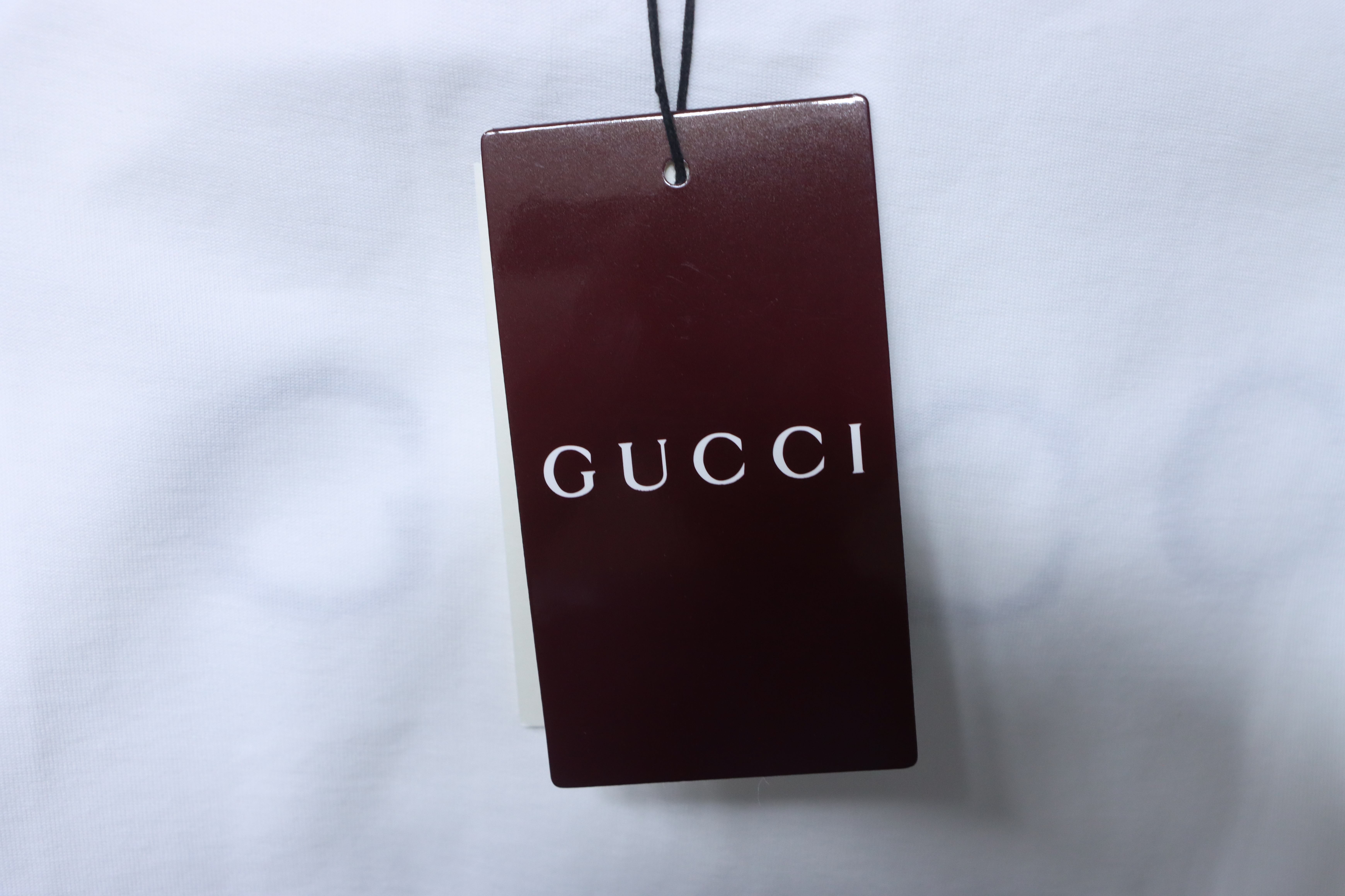 GUCCI Letter Embroidery Logo Graphic Minimal Letter Short Sleeve T-Shirt Style 1