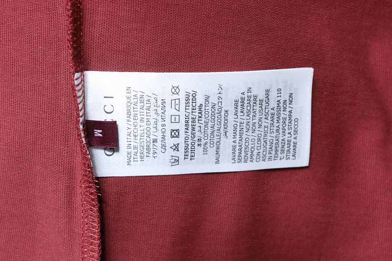 GUCCI Letter Embroidery Logo Graphic Minimal Letter Short Sleeve T-Shirt Style 2