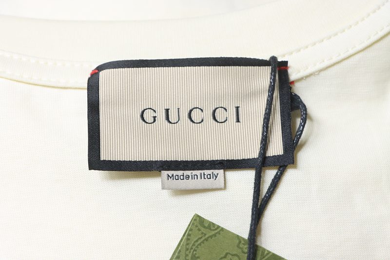 GUCCI Letter Embroidery Logo Graphic Pink Short Sleeve T-Shirt Style 1