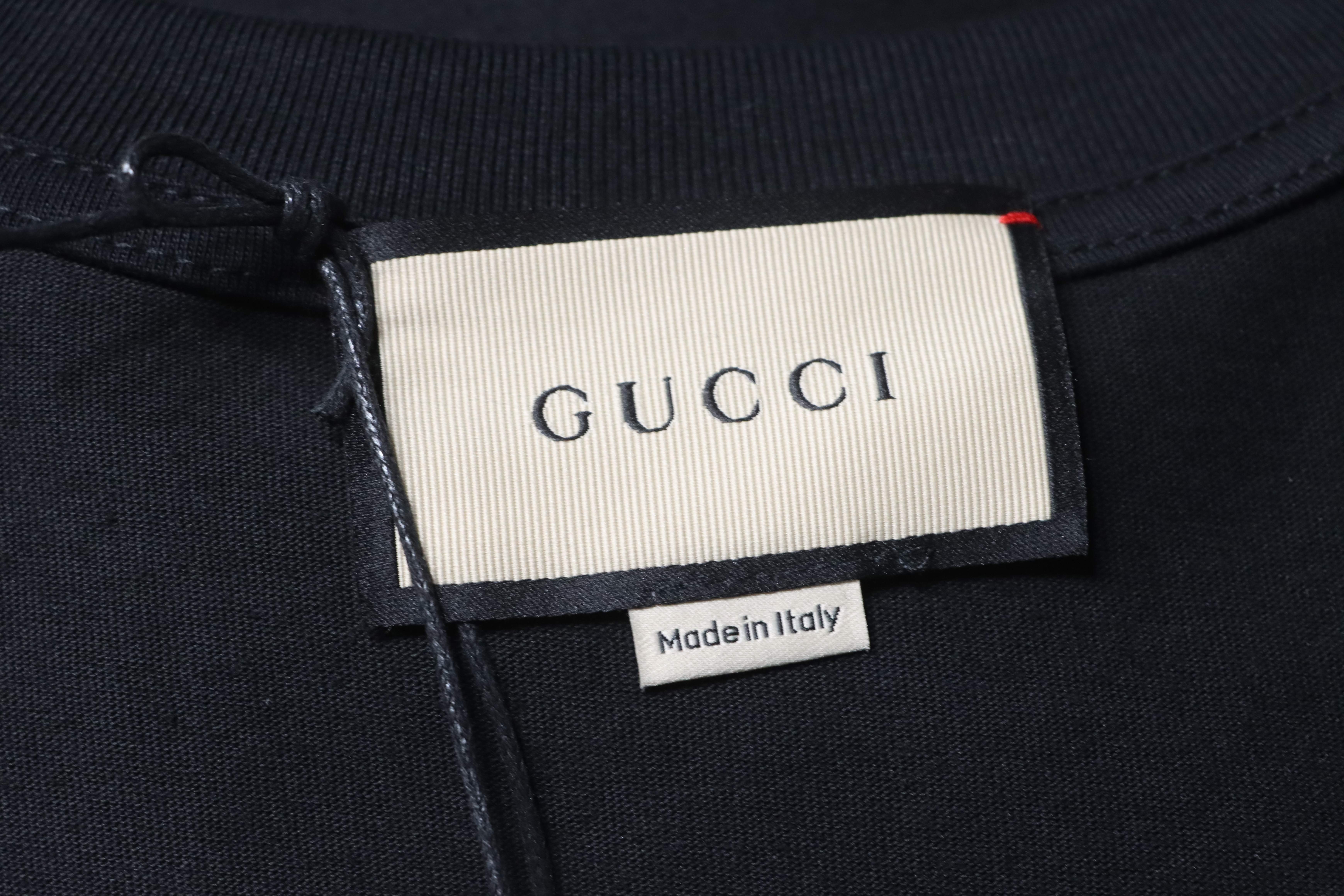 GUCCI Letter Embroidery Logo Graphic Pink Short Sleeve T-Shirt Style 2