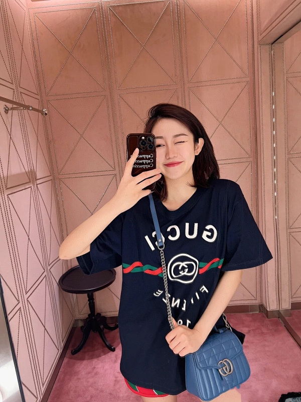 GUCCI Letter Print Logo Short Sleeve T-Shirt Style 1