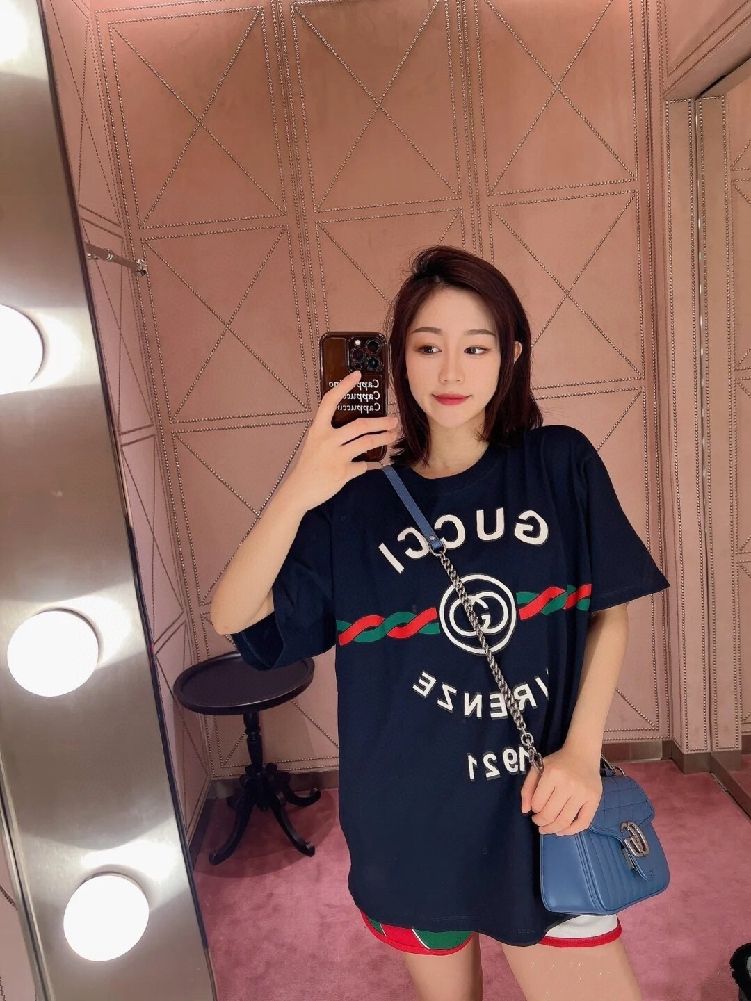 GUCCI Letter Print Logo Short Sleeve T-Shirt Style 1