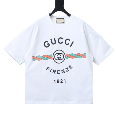 GUCCI Letter Print Logo Short Sleeve T-Shirt Style 2 01