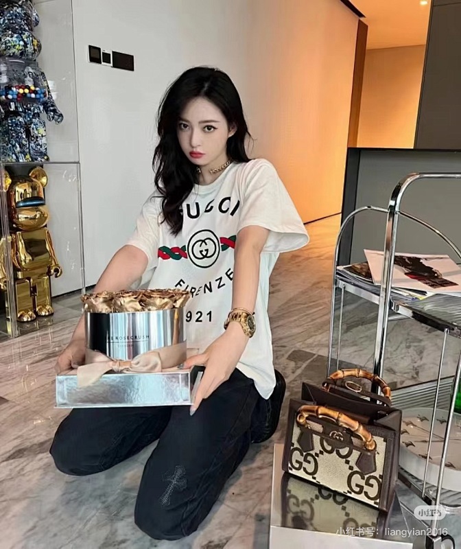 GUCCI Letter Print Logo Short Sleeve T-Shirt Style 2