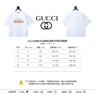 GUCCI Letter Print Short Sleeve T-Shirt 02