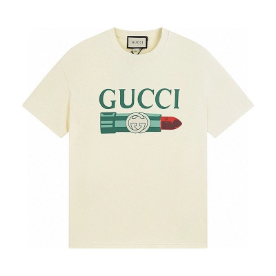 GUCCI Lipstick Graphic Short Sleeve T-Shirt 01