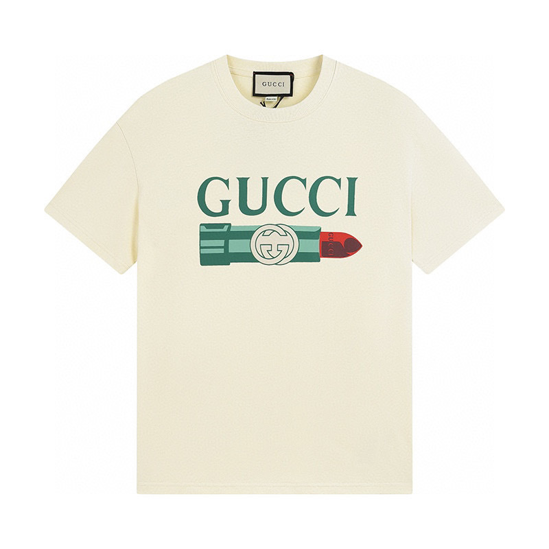GUCCI Lipstick Graphic Short Sleeve T-Shirt