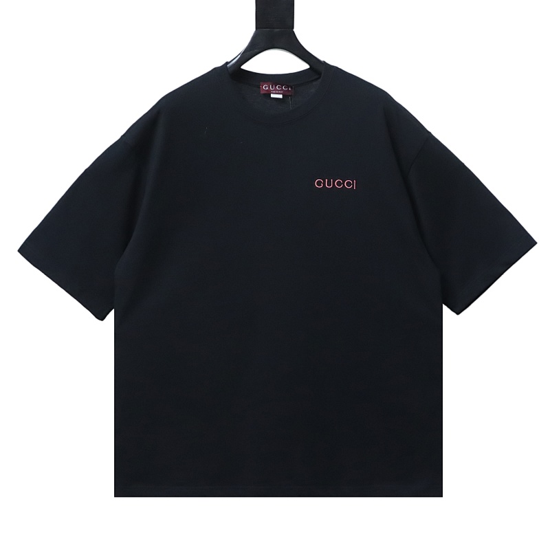 GUCCI Logo Embroidery Short Sleeve T-Shirt
