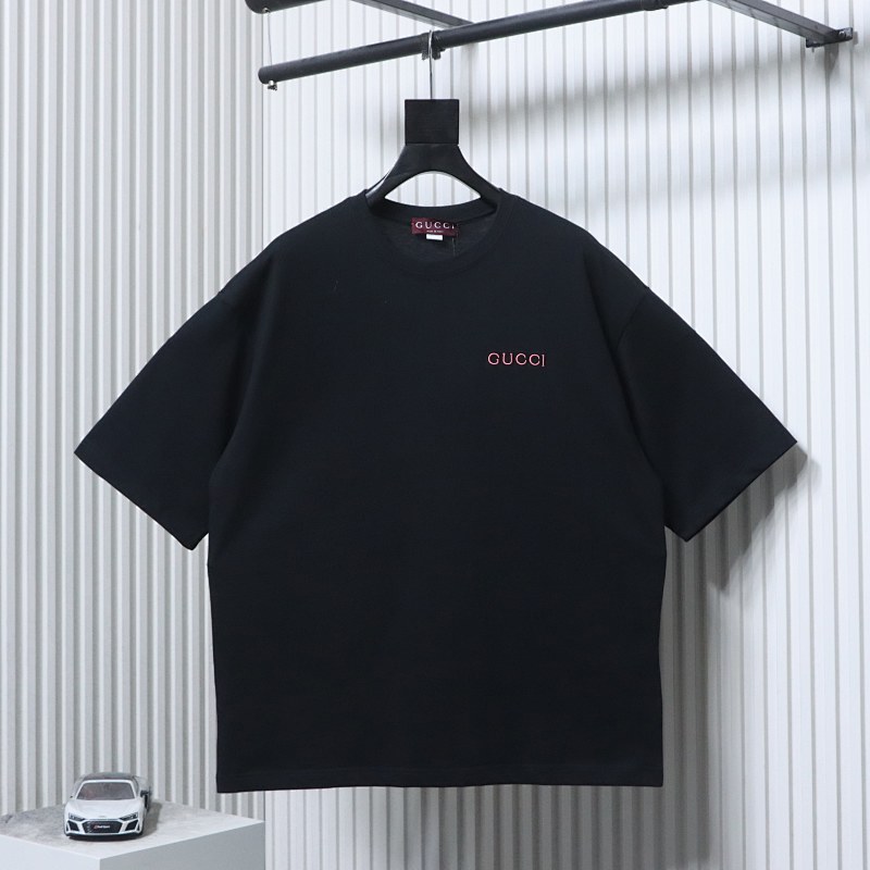 GUCCI Logo Embroidery Short Sleeve T-Shirt