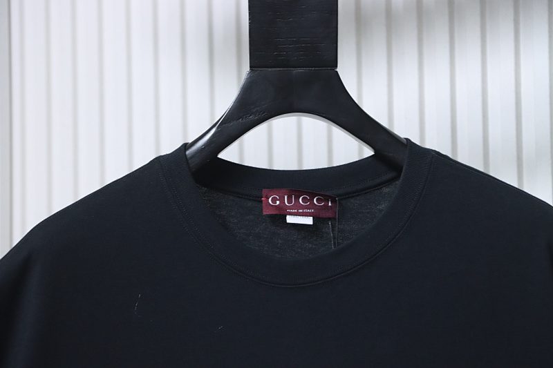 GUCCI Logo Embroidery Short Sleeve T-Shirt