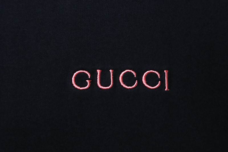 GUCCI Logo Embroidery Short Sleeve T-Shirt