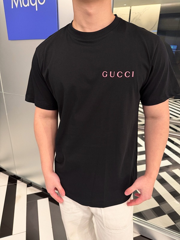 GUCCI Logo Embroidery Short Sleeve T-Shirt