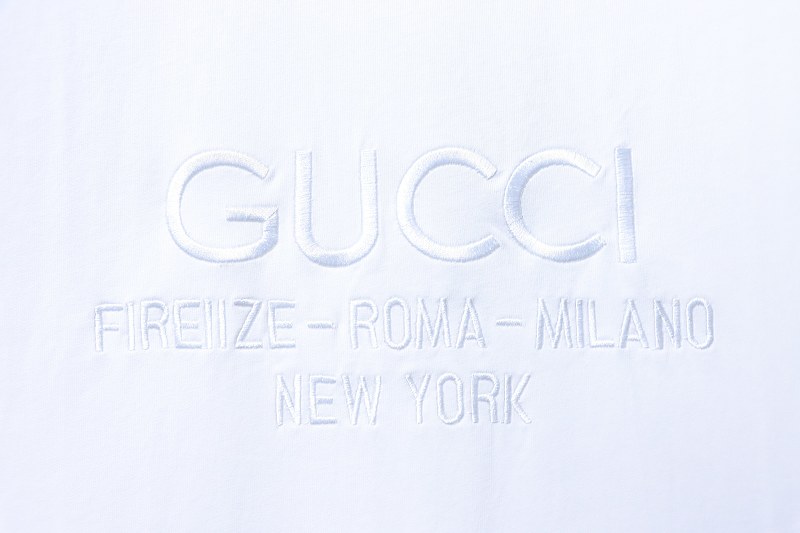 GUCCI Logo Embroidery Short Sleeve T-Shirt Style 1