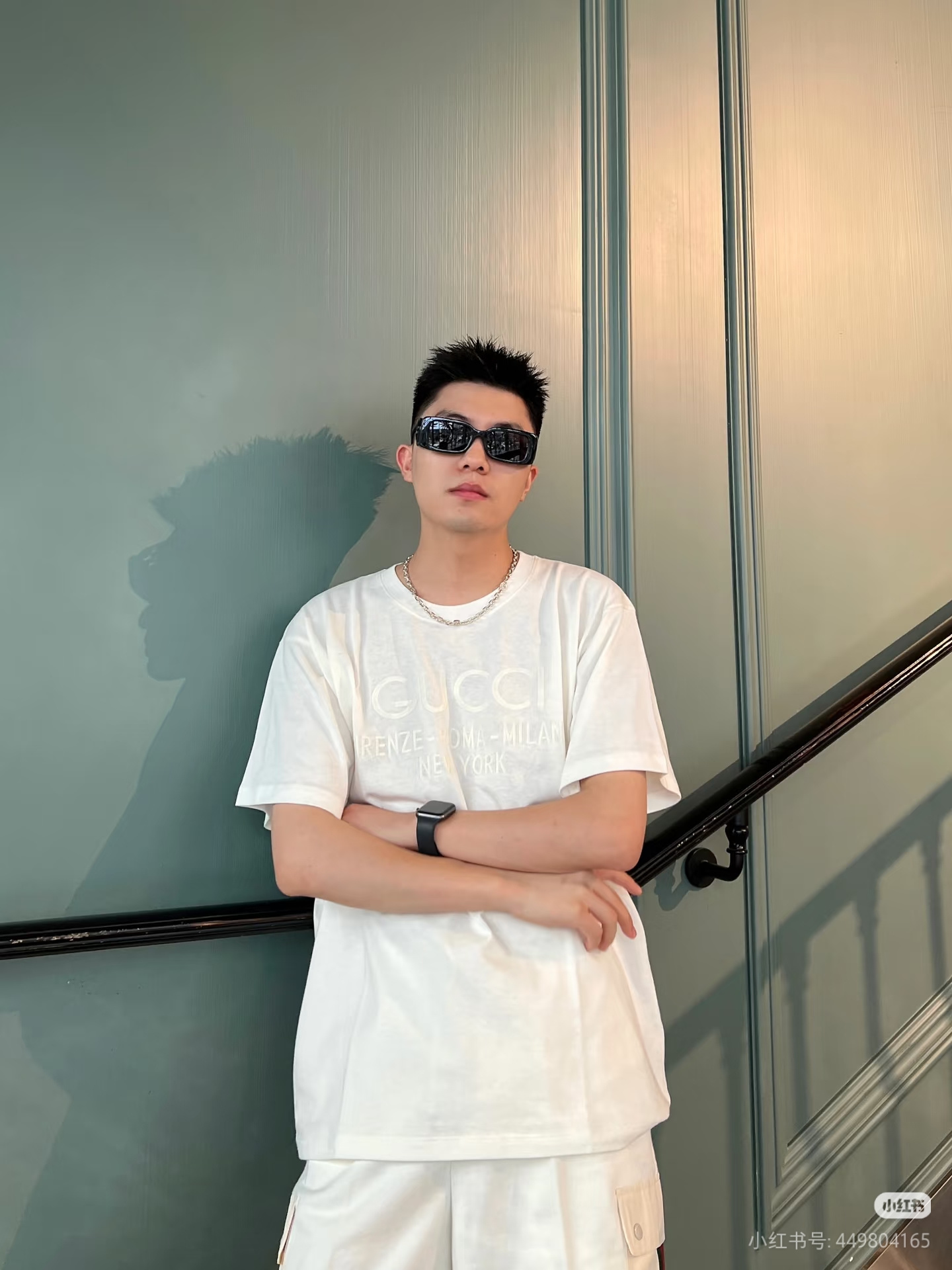 GUCCI Logo Embroidery Short Sleeve T-Shirt Style 1