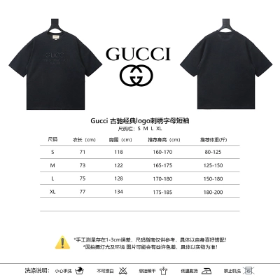 GUCCI Logo Embroidery Short Sleeve T-Shirt Style 2 02