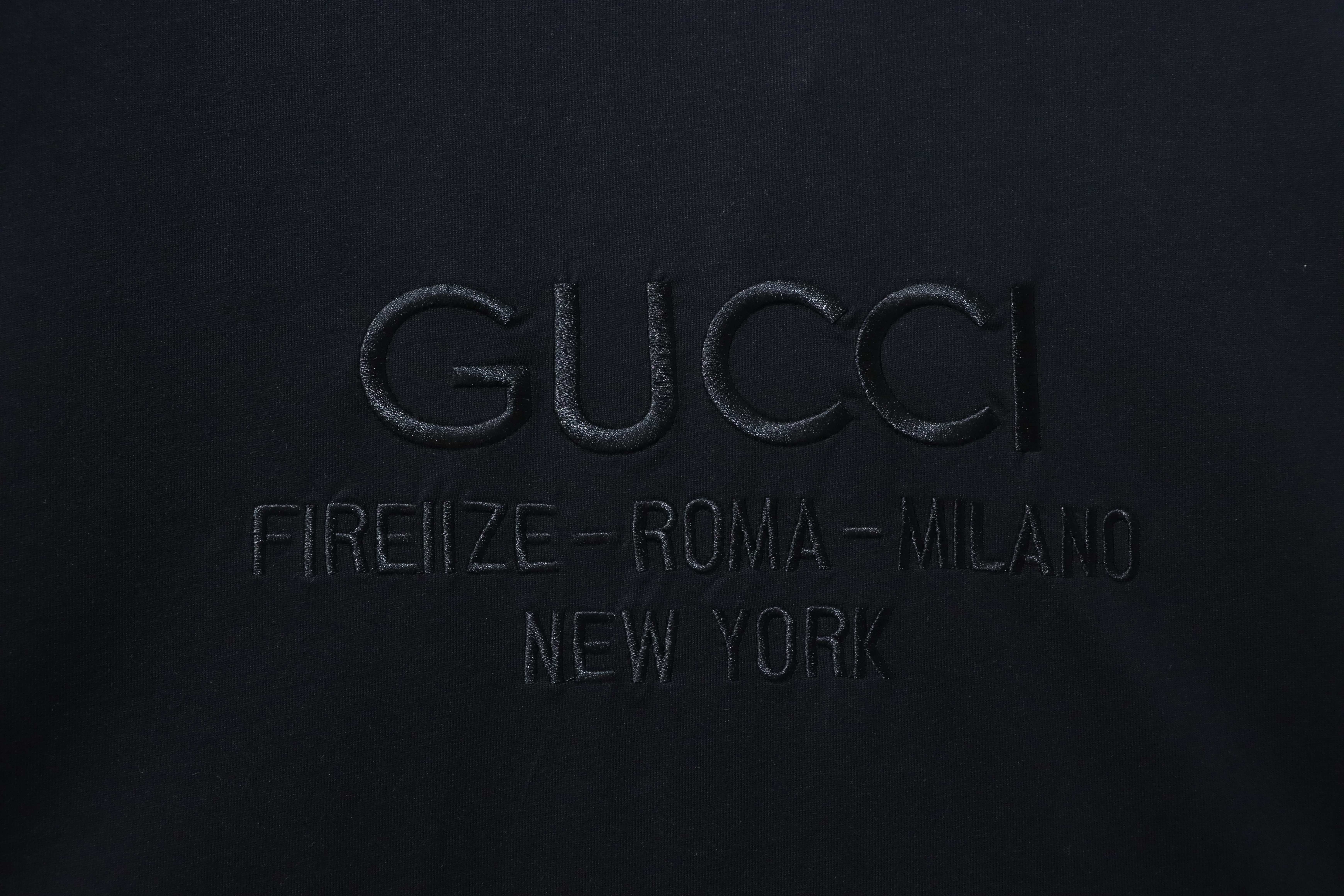 GUCCI Logo Embroidery Short Sleeve T-Shirt Style 2