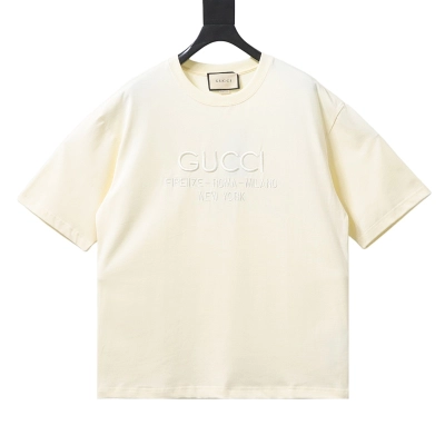 GUCCI Logo Embroidery Short Sleeve T-Shirt Style 3 01