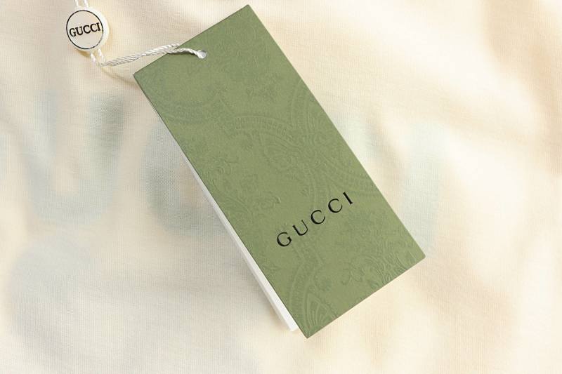 GUCCI Monogram Patch Bear Embroidery Short Sleeve T-Shirt Style 1