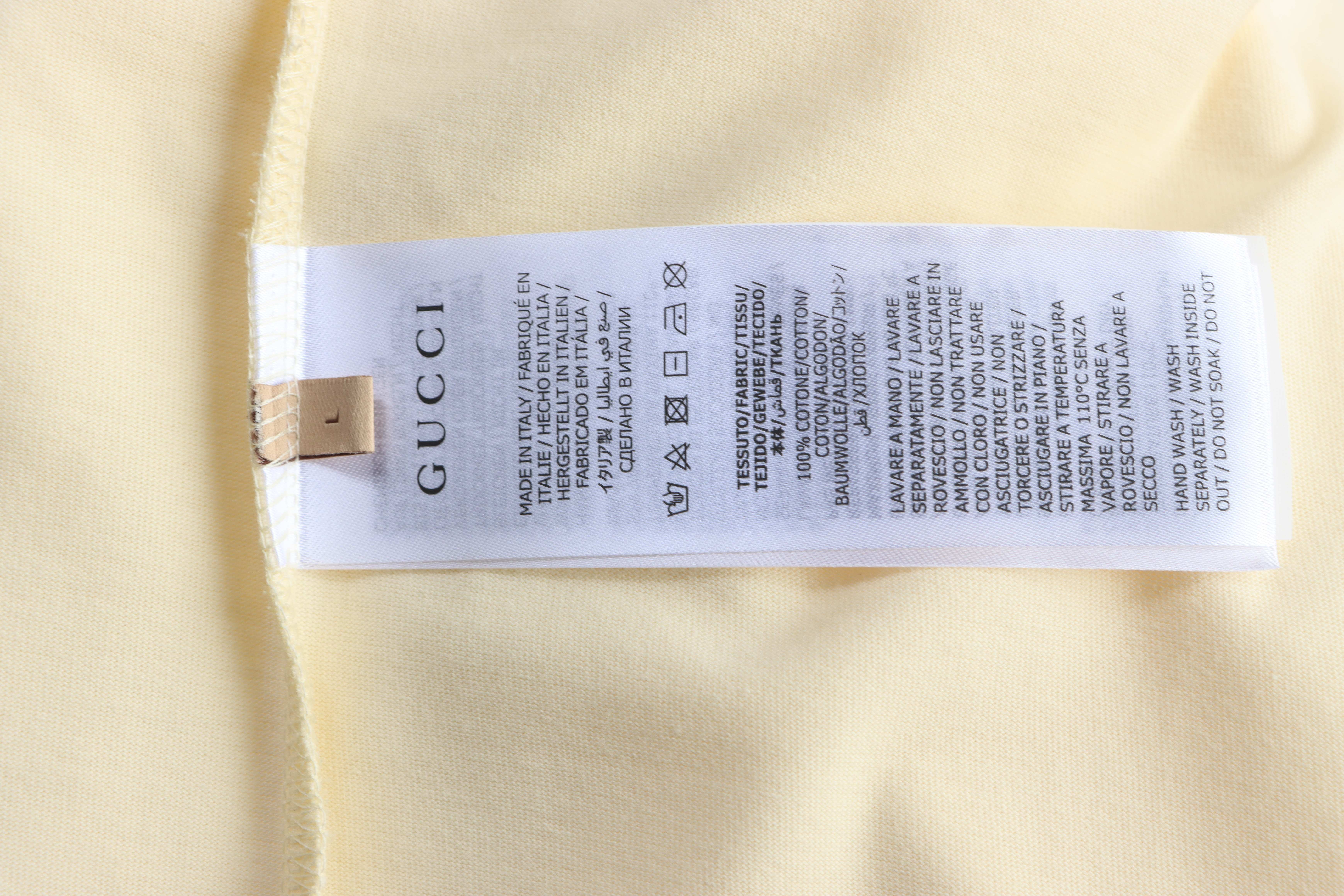 GUCCI Monogram Patch Bear Embroidery Short Sleeve T-Shirt Style 1