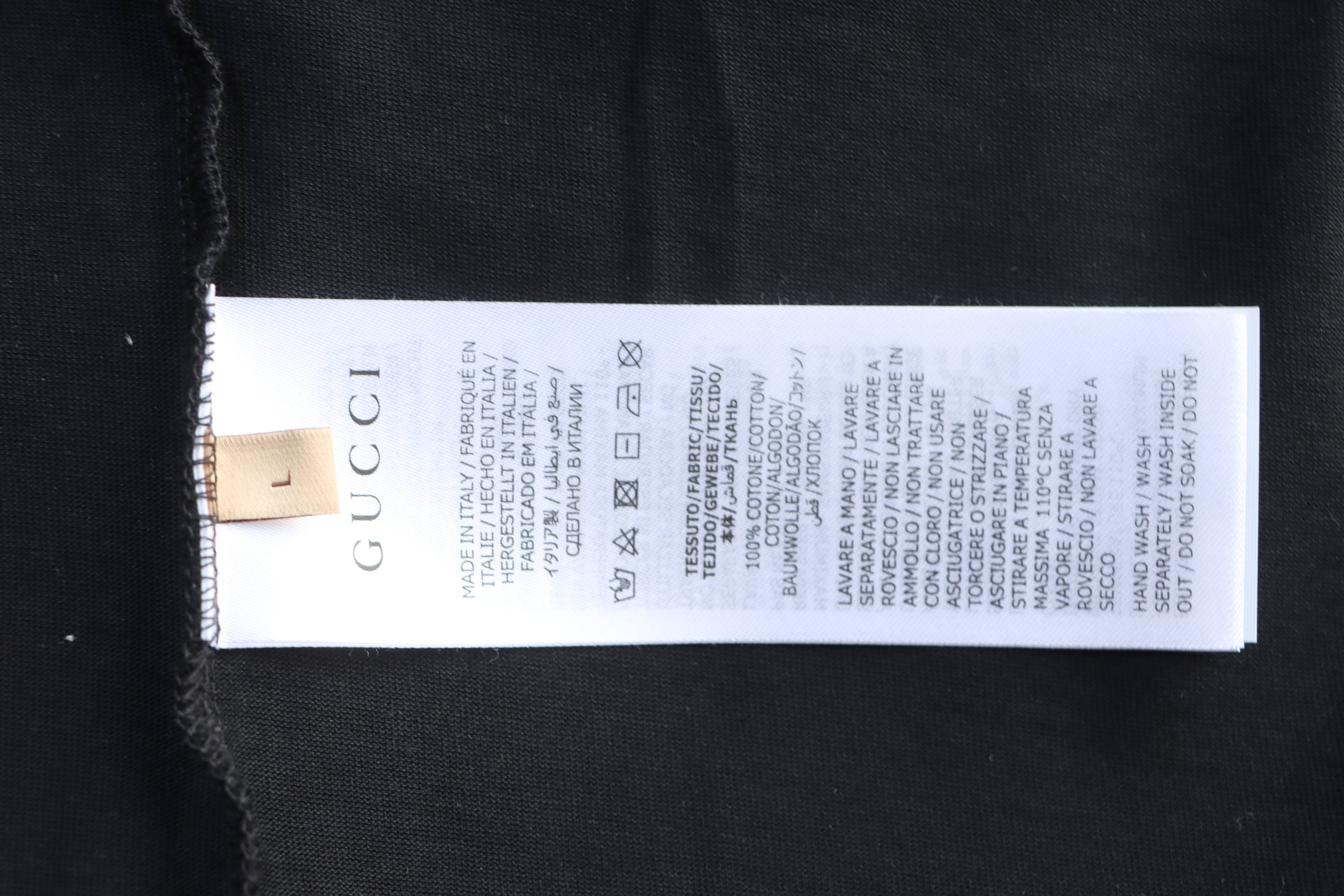 GUCCI Monogram Patch Bear Embroidery Short Sleeve T-Shirt Style 2