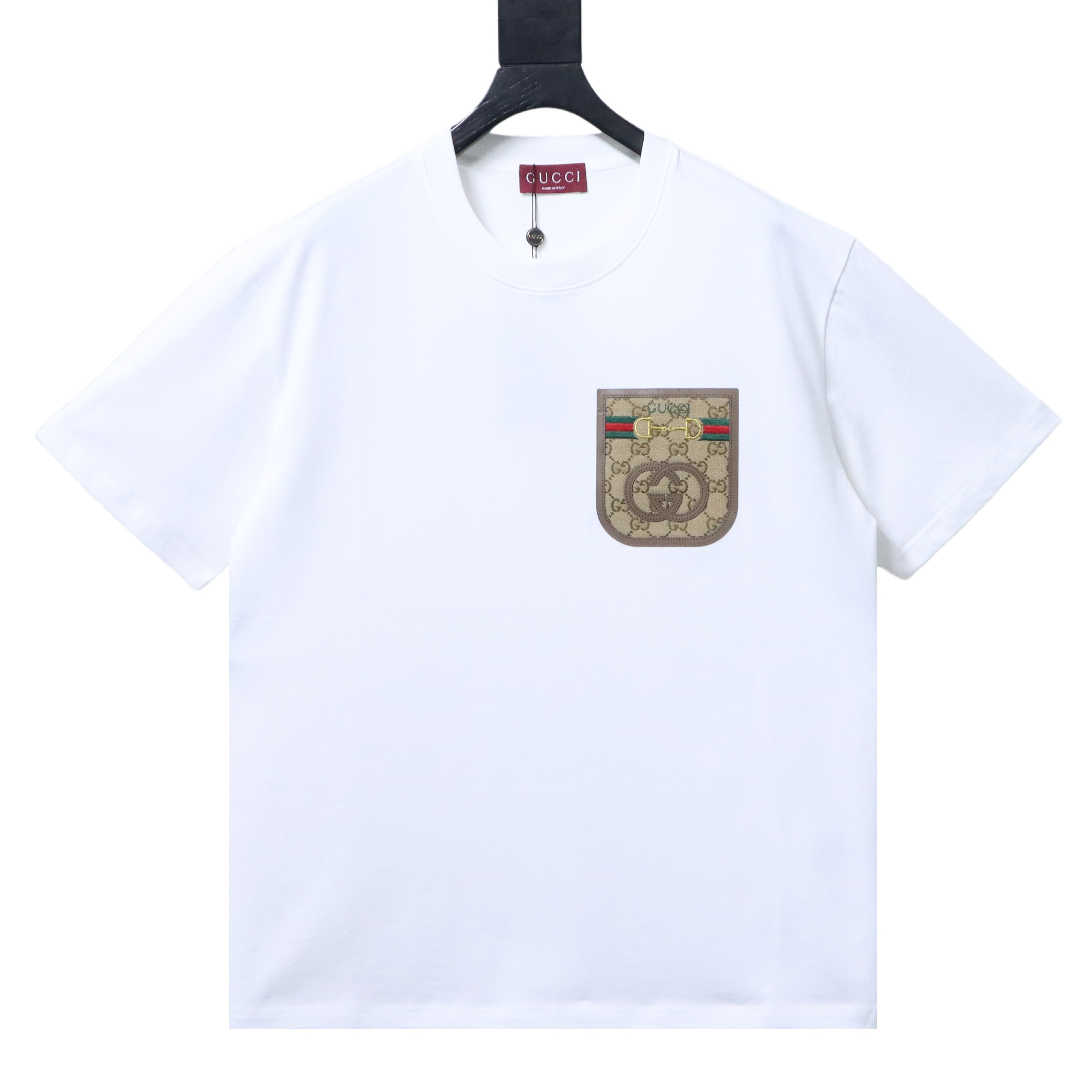 GUCCI Pocket Monogram Patch Short Sleeve T-Shirt Style 1