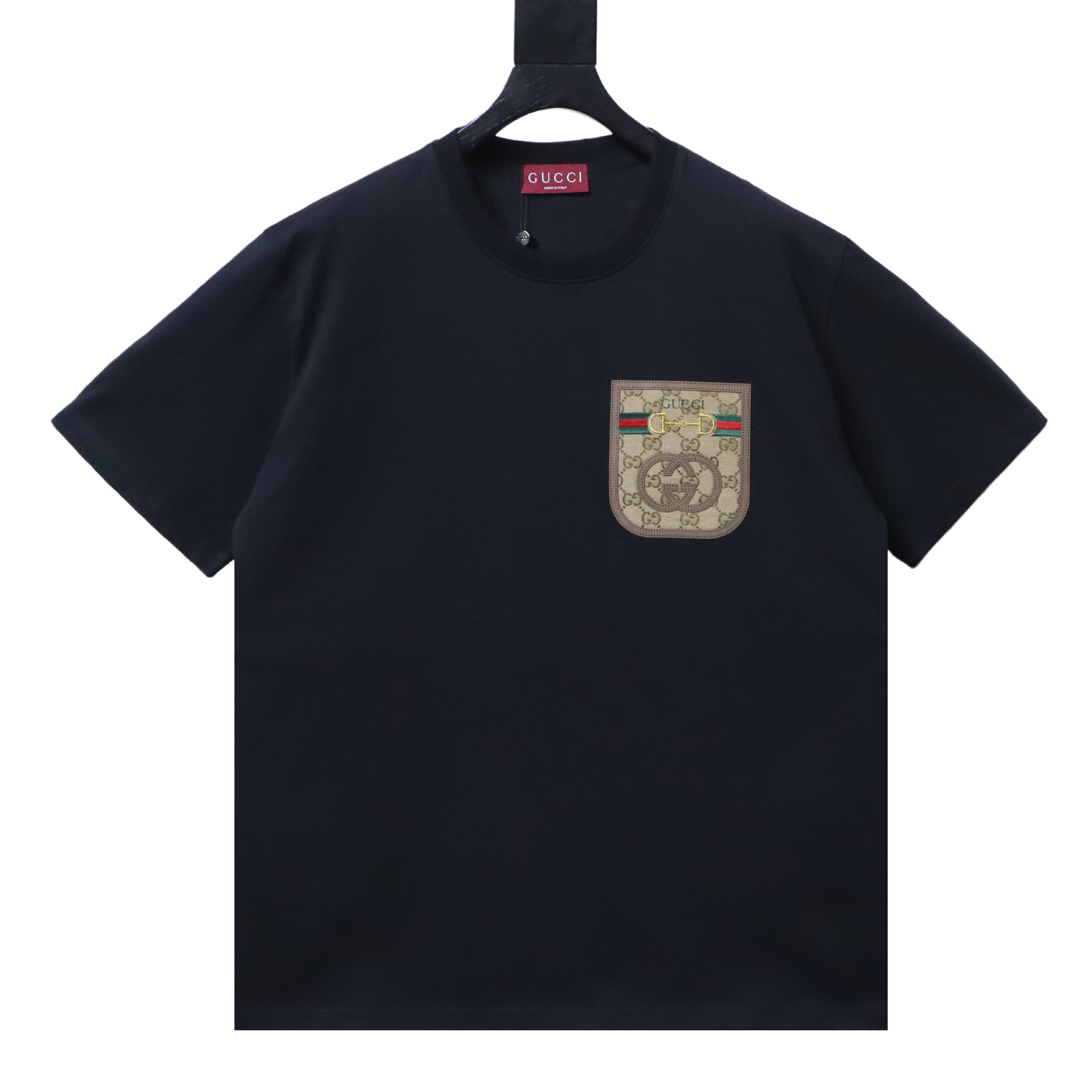 GUCCI Pocket Monogram Patch Short Sleeve T-Shirt Style 2