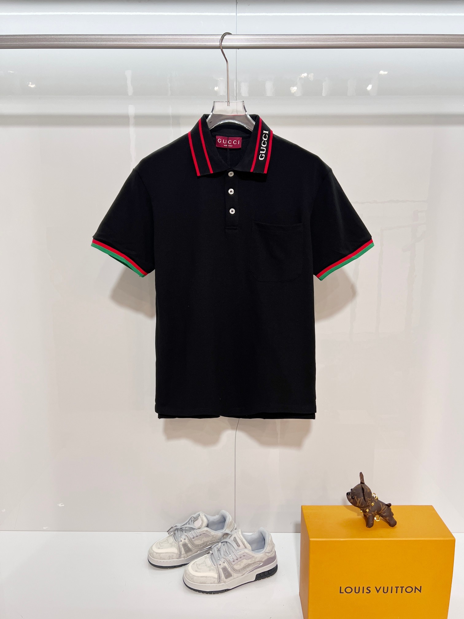 GUCCI Pocket Monogram Patch Short Sleeve T-Shirt Style 3