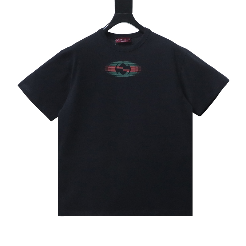 GUCCI Print Black Short Sleeve T-Shirt