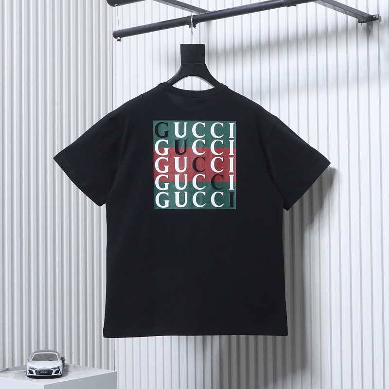 GUCCI Print Black Short Sleeve T-Shirt