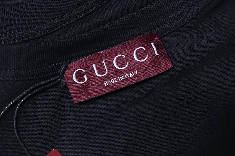 GUCCI Print Black Short Sleeve T-Shirt