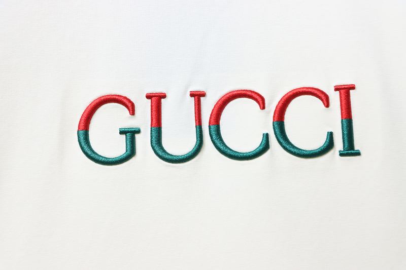 GUCCI Red Green Spliced Embroidery Short Sleeve T-Shirt Style 1