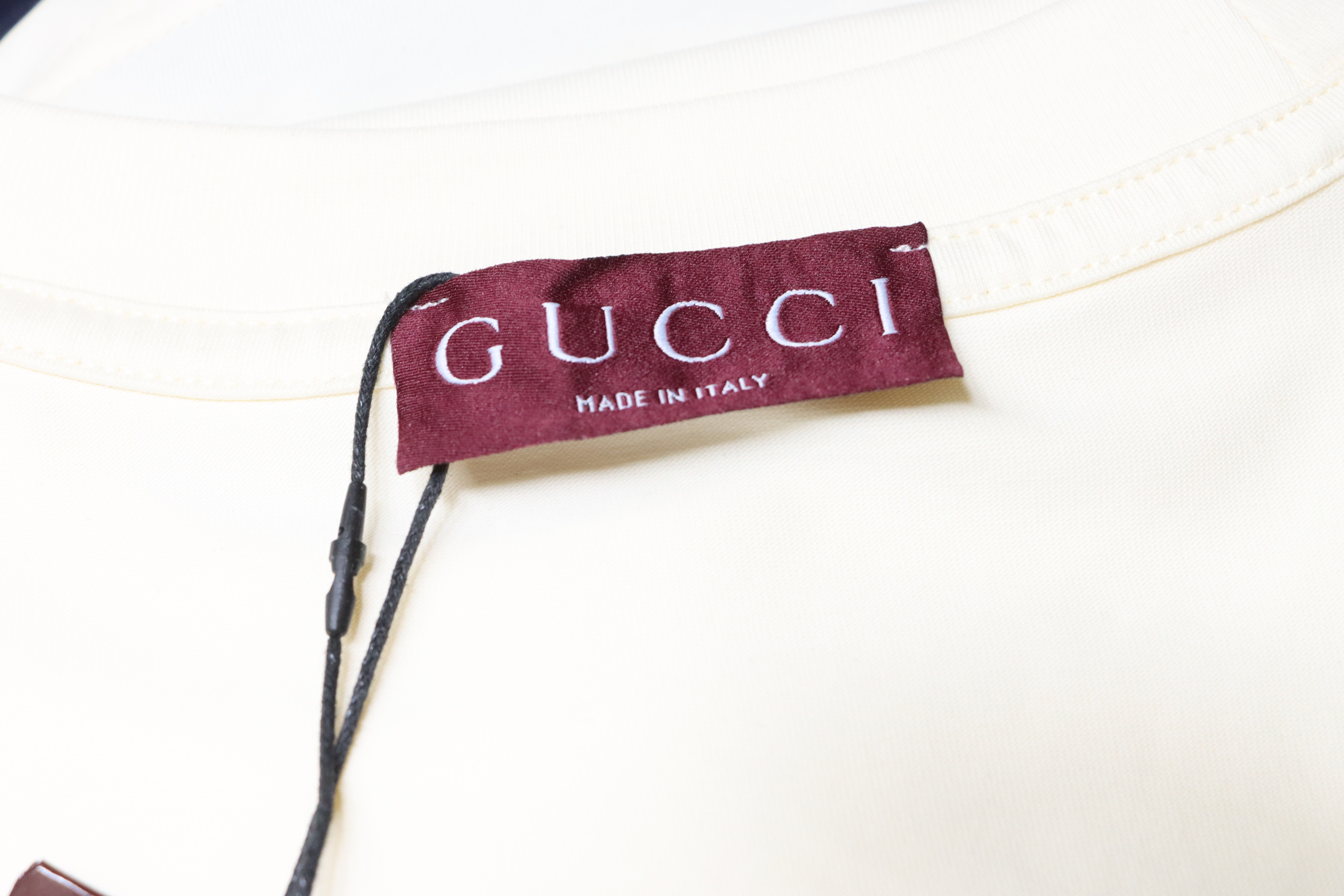 GUCCI Red Green Spliced Embroidery Short Sleeve T-Shirt Style 1