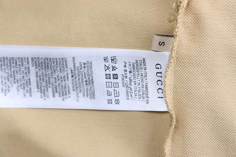 GUCCI Red Green Webbing Double G Tonal Pattern Webbing Embroidery Short Sleeve Polo Shirt Style 1