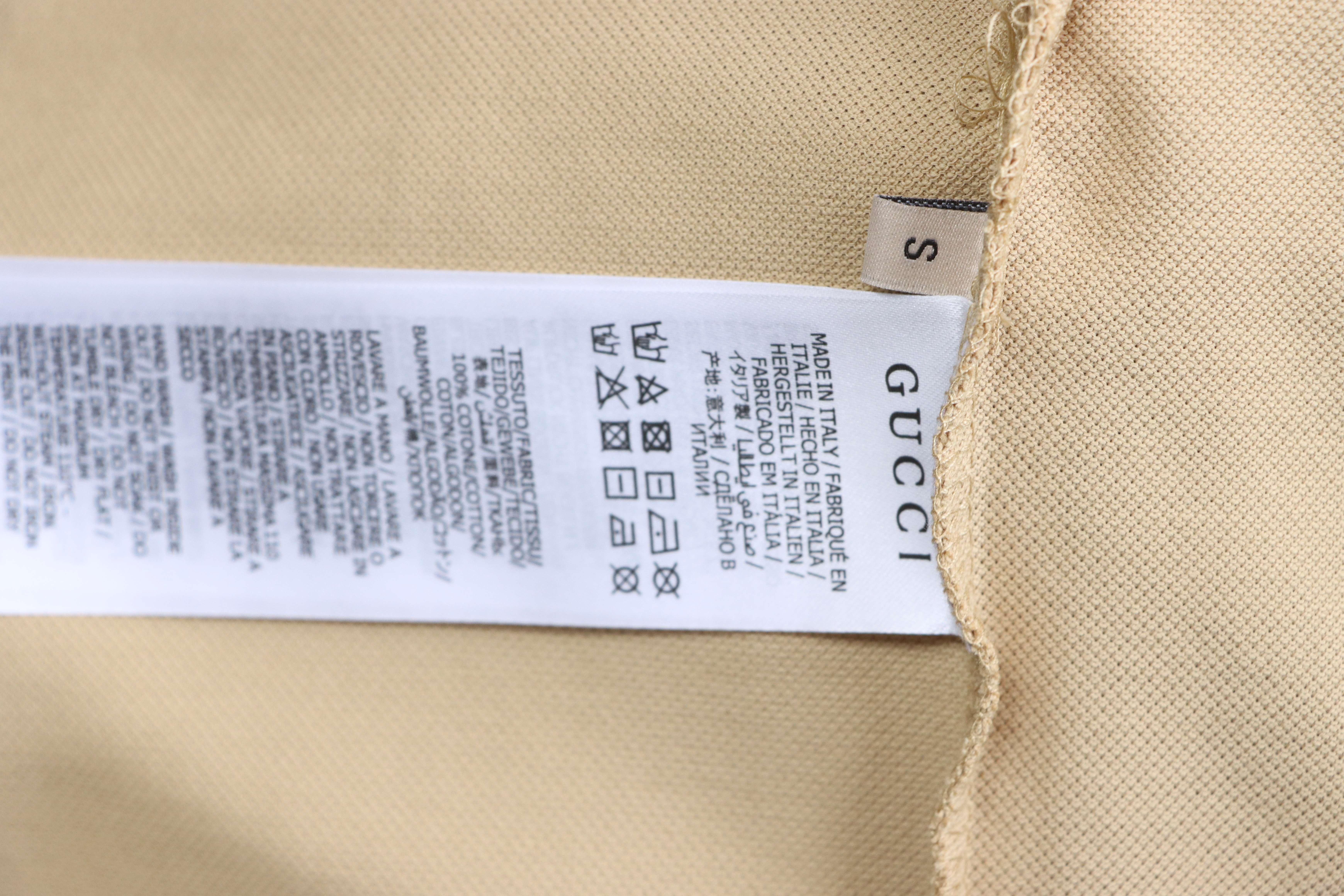 GUCCI Red Green Webbing Double G Tonal Pattern Webbing Embroidery Short Sleeve Polo Shirt Style 1