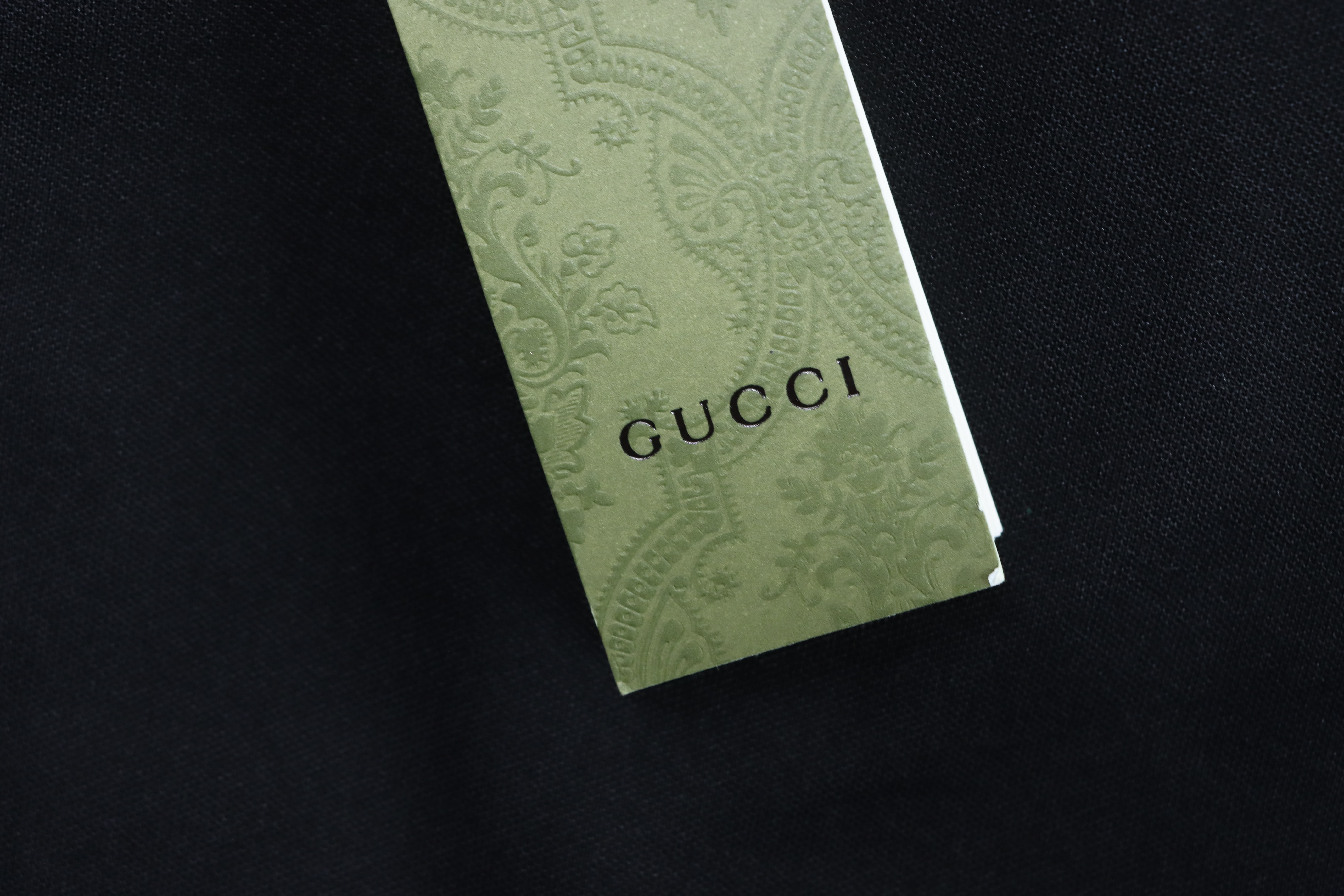 GUCCI Red Green Webbing Double G Tonal Pattern Webbing Embroidery Short Sleeve Polo Shirt Style 3