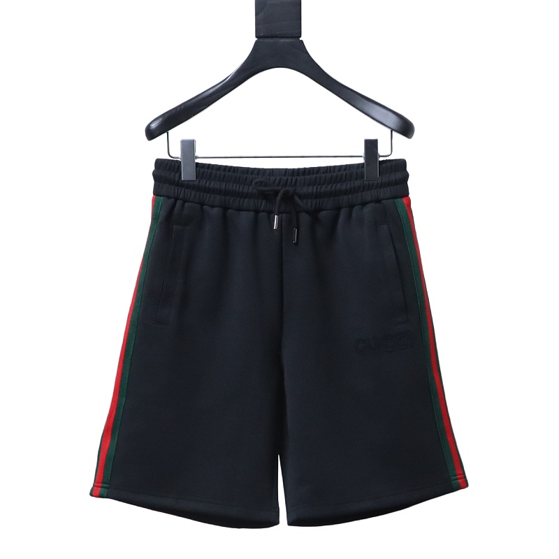 GUCCI Side Webbing Patch Logo Embroidery Shorts Set Style 1